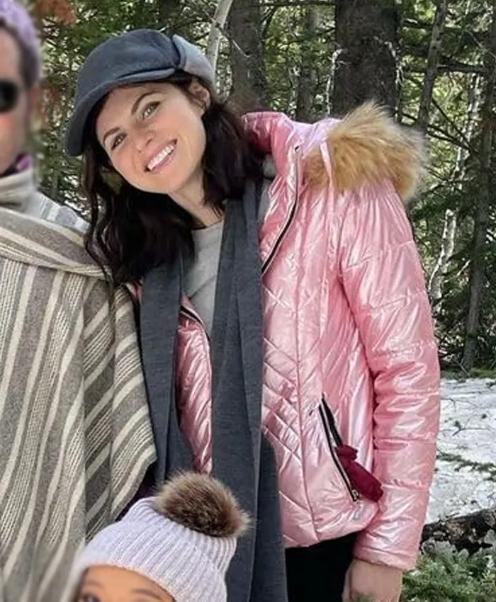 Couples Weekend Alexandra Daddario Pink Jacket Couples Weekend Alexandra Daddario Pink Jacket