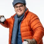 Couples Weekend Josh Gad Orange Puffer Jacket