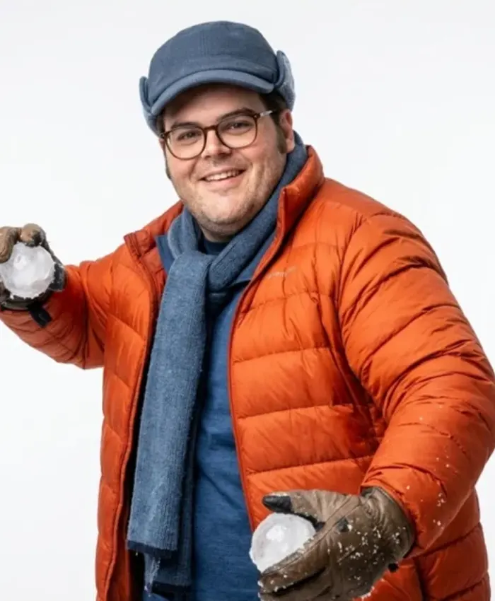 Couples Weekend Josh Gad Orange Puffer Jacket Couples Weekend Josh Gad Orange Puffer Jacket