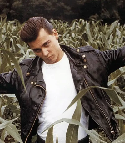 Johnny Depp Cry Baby Black Leather Jacket