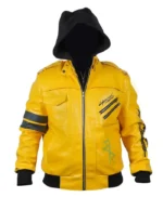 Cyberpunk 2077 Edgerunners David Martinez Yellow Hooded Jacket