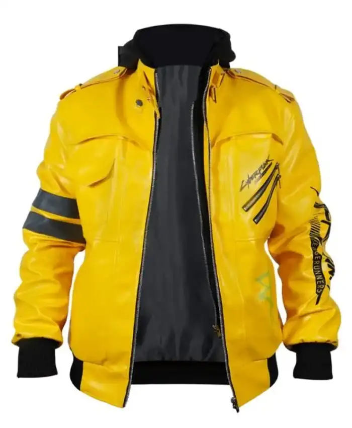 Cyberpunk 2077 Edgerunners David Martinez Yellow Hooded Jacket Cyberpunk 2077 Edgerunners David Martinez Yellow Hooded Jacket