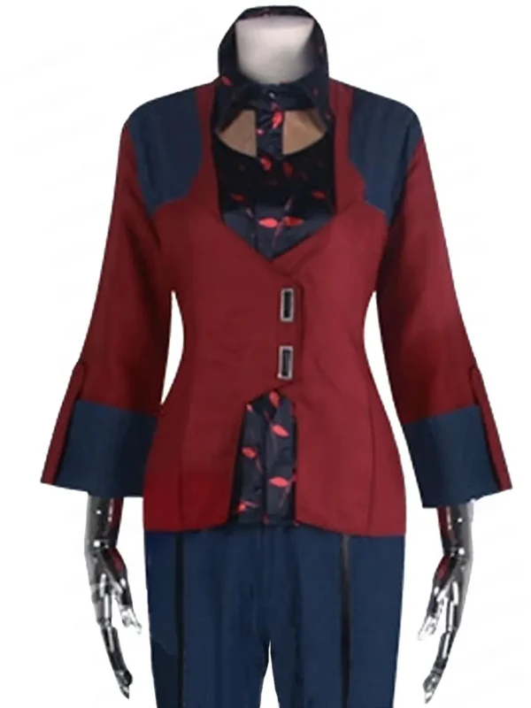 Cyberpunk 2077 Female V Kazuliski Red Suiting Fabric Blazer