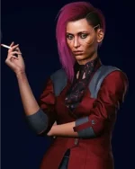 Cyberpunk 2077 Female V Kazuliski Red Suiting Fabric Blazer