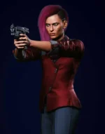 Cyberpunk 2077 Female V Kazuliski Red Suiting Fabric Blazer
