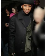 Cynthia Erivo Wicked Black Wool Coat