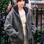 Dakota Johnson Materialists Grey Hooded Jacket