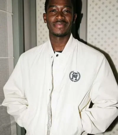 Damson Idris F1 White Cotton Jacket