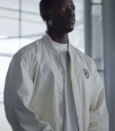 Damson Idris F1 White Cotton Jacket