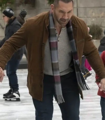 Dave Bautista My Spy Brown Suede Jacket