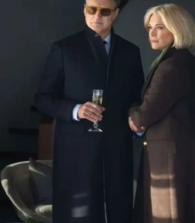 David Morrissey The Woman in Cabin 10 Black Coat