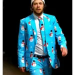 David Pastrnak Blue Snowman Suit
