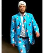 David Pastrnak Blue Snowman Suit