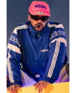 2026 Tour Bad Bunny Blue Adidas Track Jacket