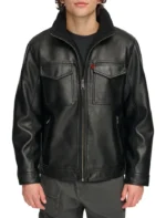 Dennis Black Leather Jacket