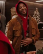 Devale Ellis Meet Me Next Christmas Brown Jacket