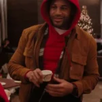 Devale Ellis Meet Me Next Christmas Brown Jacket