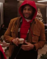 Devale Ellis Meet Me Next Christmas Brown Jacket