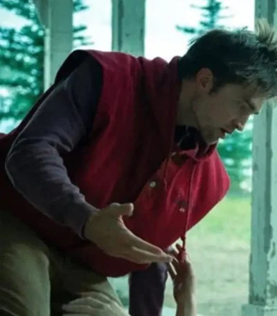 Die My Love Robert Pattinson Red Hooded Vest