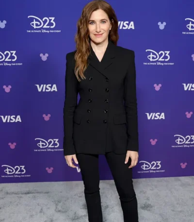 Disney Event D23 Kathryn Hahn Black Coat