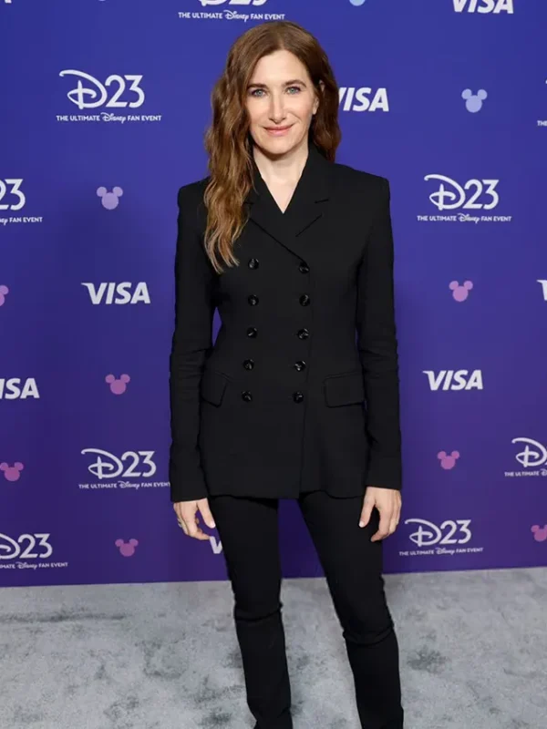 Disney Event D23 Kathryn Hahn Black Coat