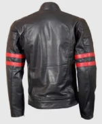 Dixon Red Striped Cafe Racer Jacket
