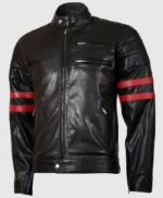 Dixon Red Striped Cafe Racer Jacket