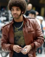 Drake Anchorman 2 The Legend Continues Brown Leather Jacket