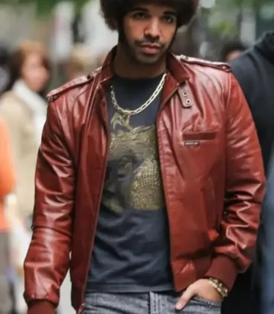 Drake Anchorman 2 The Legend Continues Brown Leather Jacket