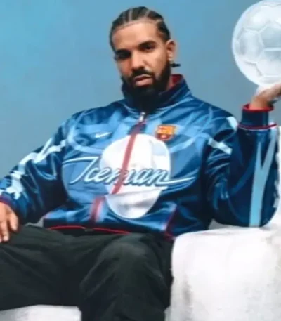 Drake Iceman x FC Barcelona Blue Jacket