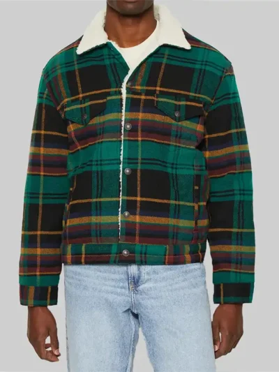 EXmas 2023 Robbie Amell Plaid Jacket