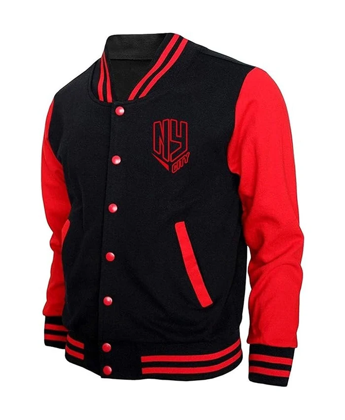 Erik NY Varsity Red Letterman Jacket Erik NY Varsity Red Letterman Jacket