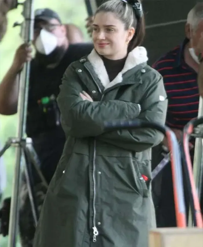 Eve Hewson Flora And Son 2023 Green Cotton Coat Eve Hewson Flora And Son 2023 Green Cotton Coat