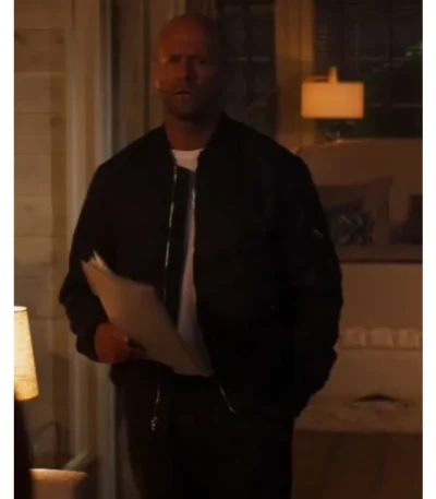 Expend4bles Jason Statham Black Bomber Jacket