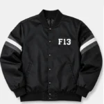 F13 black Satin Bomber Jacket