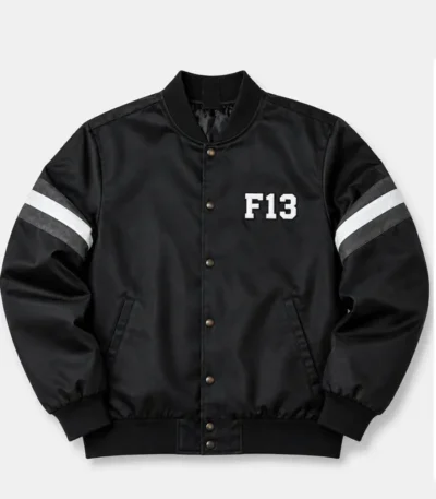 F13 black Satin Bomber Jacket