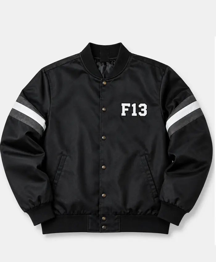 F13 black Satin Bomber Jacket F13 black Satin Bomber Jacket