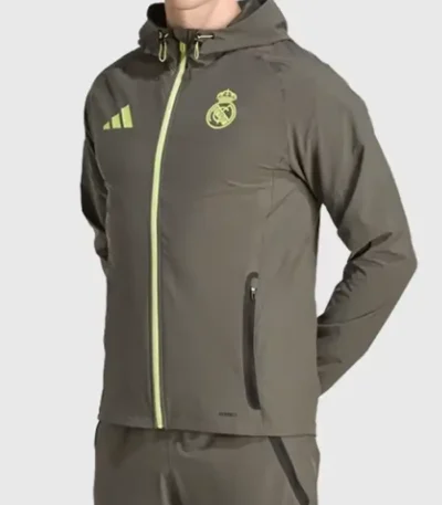 FCM X Adidas Real Madrid Grey Travel Jacket