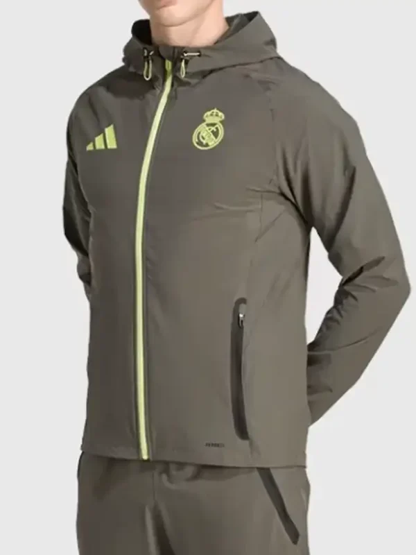 FCM X Adidas Real Madrid Grey Travel Jacket
