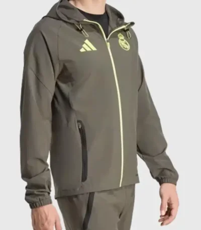 FCM X Adidas Real Madrid Grey Travel Jacket