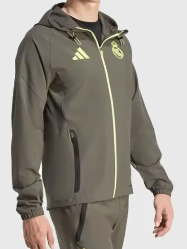 FCM X Adidas Real Madrid Grey Travel Jacket