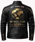 2026 FIFA World Cup Black Leather Jacket