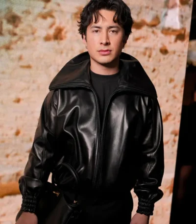 Fall Fashion Show Hudson Williams Leather Jacket