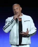 Fast X 2023 Vin Diesel CinemaCon White Leather Jacket