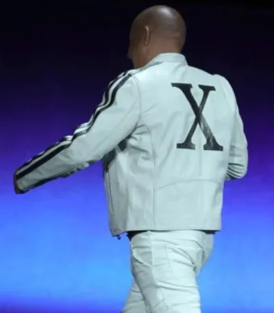 Fast X 2023 Vin Diesel CinemaCon White Leather Jacket