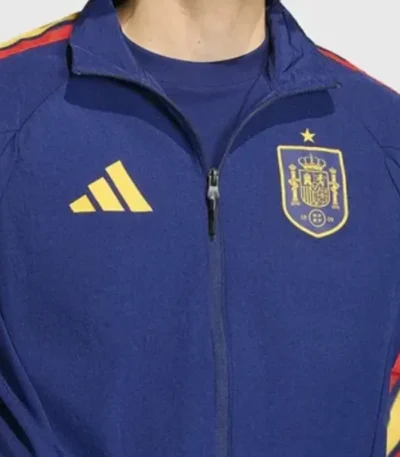 2026 Spain Adidas Home Anthem Blue Jacket