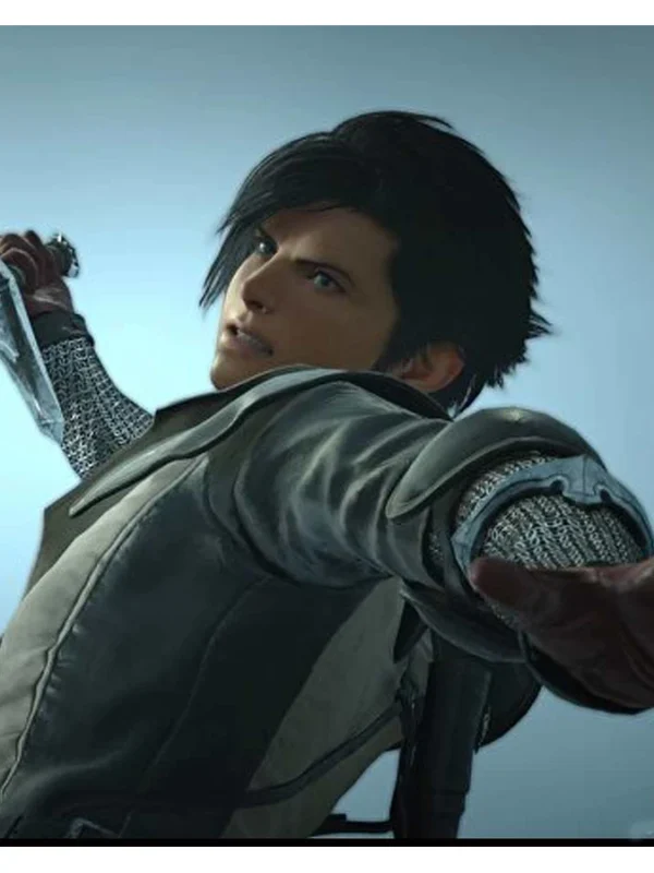Final Fantasy XVI 16 Grey Leather Jacket