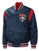 Florida Panthers Force Play Satin Varsity Jacket