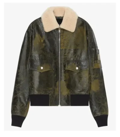 Frenton Aviator Naval Leather Jacket