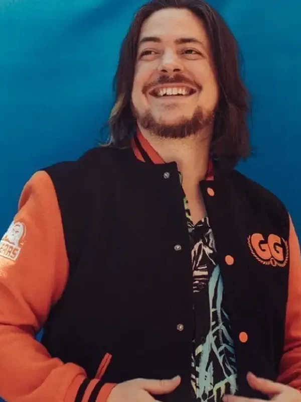 Game Grumps Black and Orange Varsity Jacket